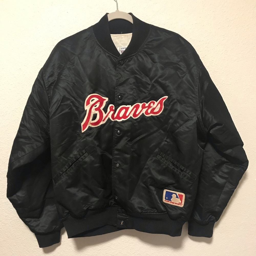 Men’s Rare 80’s Felco Atlanta Braves Varsity Bomber Baseball Jacket